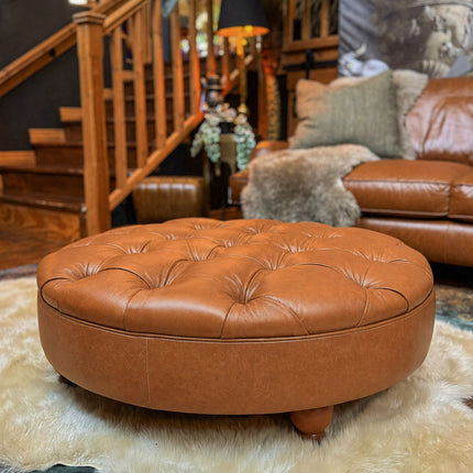 Charles Footstools in Leather