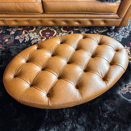 Charles Footstools in Leather