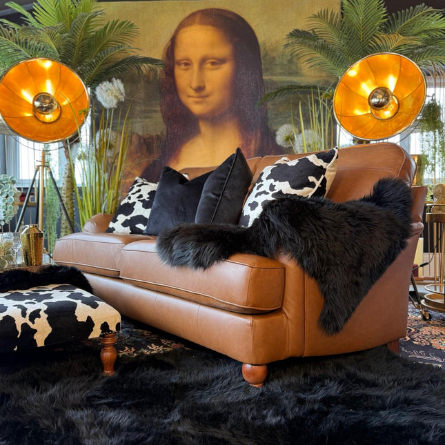 Charles 2 Seater Sofa in Cognac Leather - Clearance