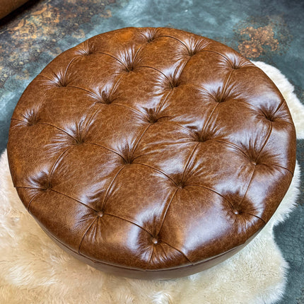 Charles Footstools in Leather