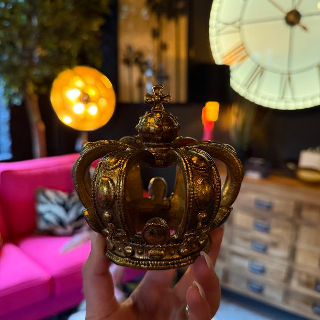 Antique Gold Crown Ornament - New