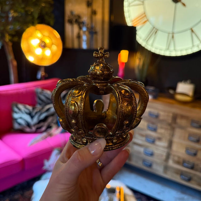 Antique Gold Crown Ornament - New