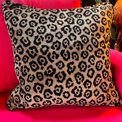 Cushion in Leopard Cream Feather Filled (Various Sizes)