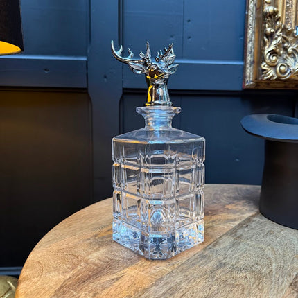 Glass Stag Decanter Set