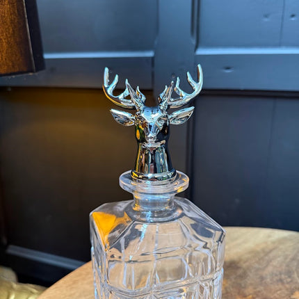 Glass Stag Decanter Set