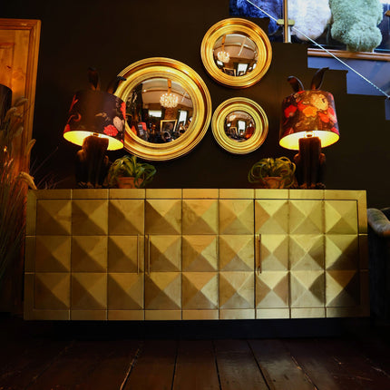 Diamond Brass Sideboard Cabinet