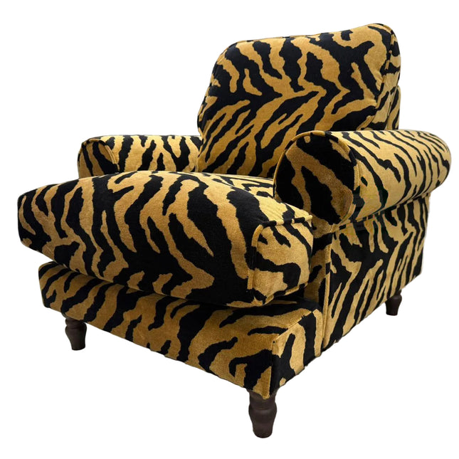 Dopamine Armchair in Animal Velvet