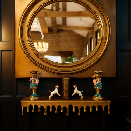 Gold Maximalist Drip Large Wall Shelf