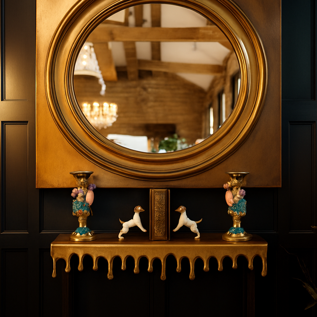 Gold maximalist Drip Large Wall Shelf