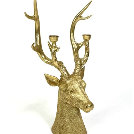 Gold Stag Candle Holder