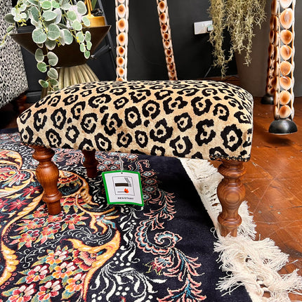 Selfridges Extra Small Footstool in Leopard Cream - Ex Display