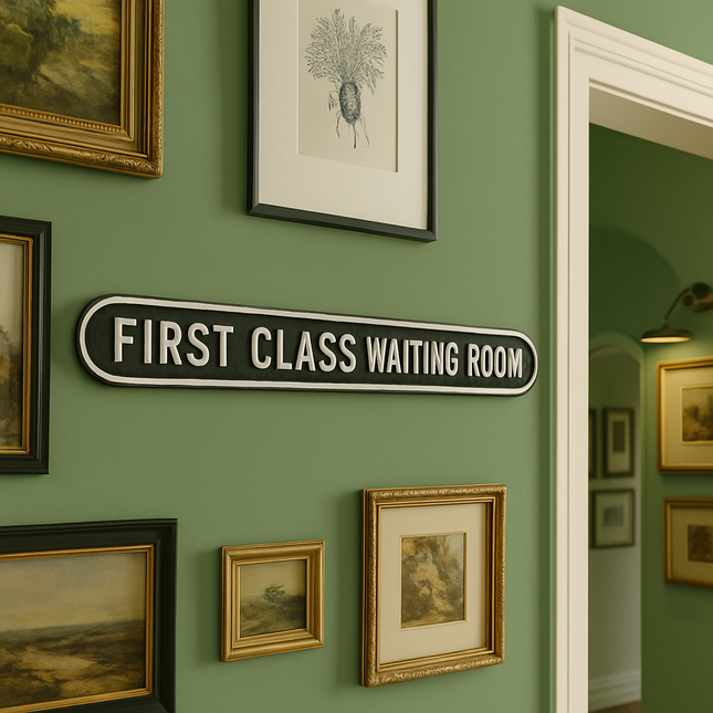 First Class Waiting Room - Sign