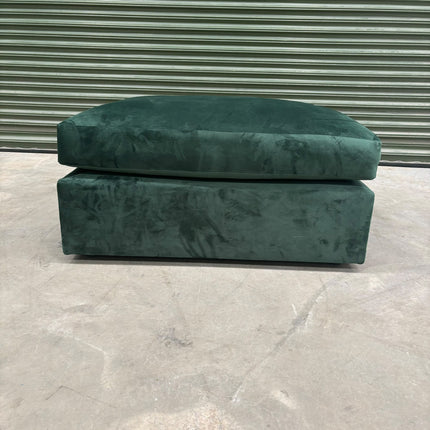 Moorland Footstool in Plush Emerald - Ex Display