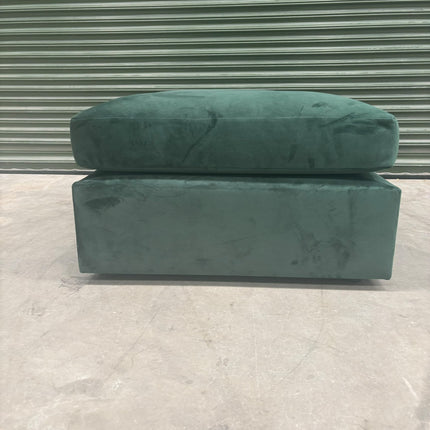 Moorland Footstool in Plush Emerald - Ex Display