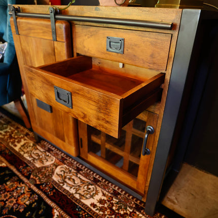 Forge Industrial Bar Cabinet - Clearance