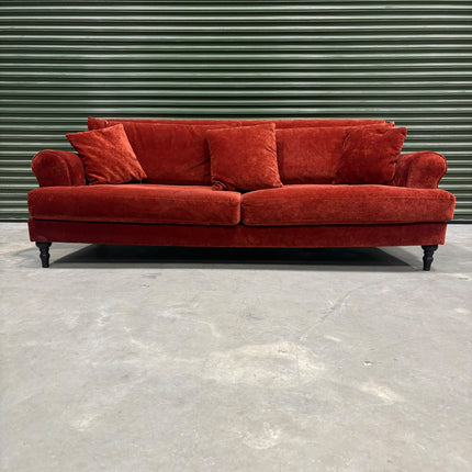Hartington 4 Seater Sofa in Richmond Orange Burnt Sienna - Factory Seconds