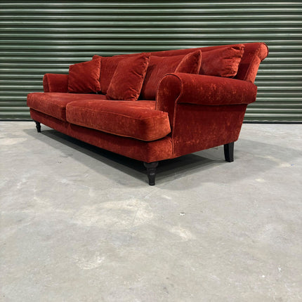 Hartington 4 Seater Sofa in Richmond Orange Burnt Sienna - Factory Seconds