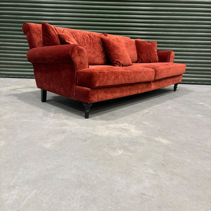 Hartington 4 Seater Sofa in Richmond Orange Burnt Sienna - Factory Seconds