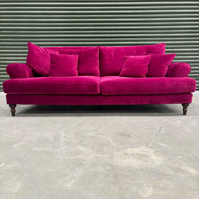 Hartington 4 Seater Sofa in Richmond Pink Glamour - Ex Display