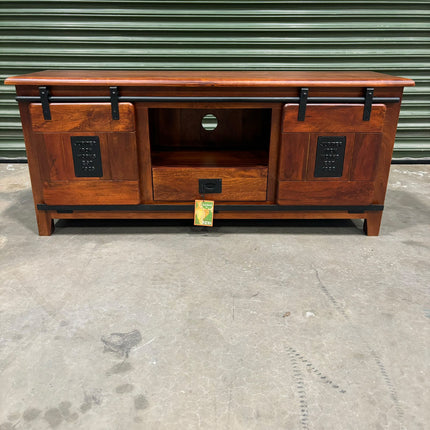 Jupiter Small TV Mango Wood Cabinet - Ex Display