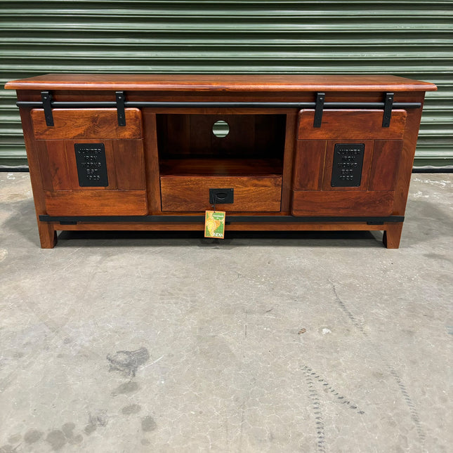 Jupiter Small TV Mango Wood Cabinet - Ex Display