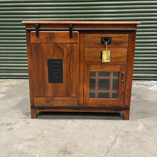 Jupiter Bar Mango Wood Cabinet - Ex Display