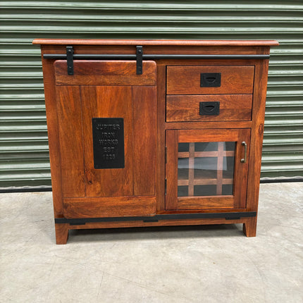 Jupiter Bar Mango Wood Cabinet - Ex Display