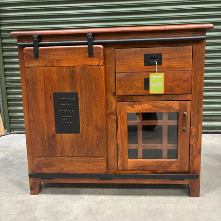Jupiter Bar Mango Wood Cabinet - Factory Seconds
