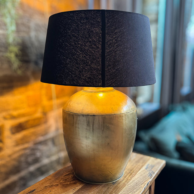 Table Lamp Kali Gold with Black Shade - Clearance