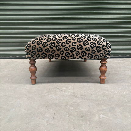 Selfridges Large Footstool in Leopard Cream - Ex Display
