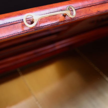 Leather Tri-Colour Writing Desk - Handcrafted