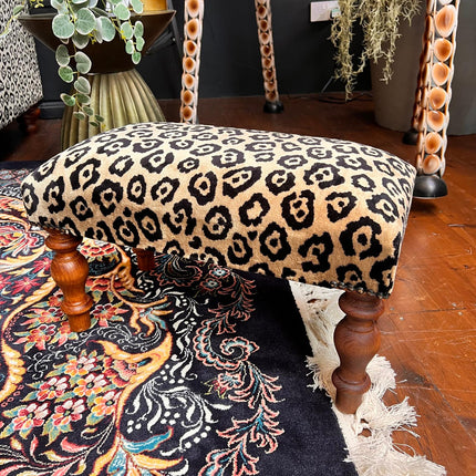 Selfridges Extra Small Footstool in Leopard Cream - Ex Display