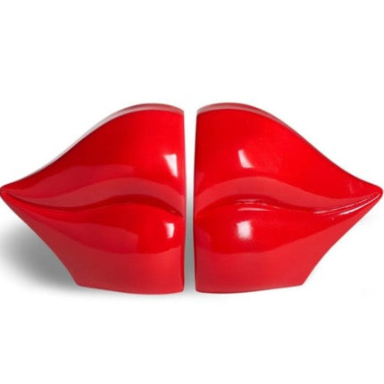 Set of Red Lips Bookends - New