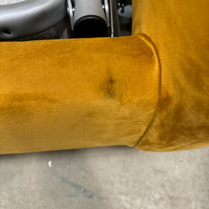 Original Bugsby Sofa Bed in Plush Mustard Velvet - Ex Display