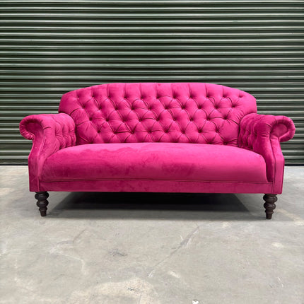 Mayfair 2 Seater Sofa in Plush Cerise - Ex Display