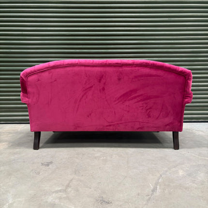 Mayfair 2 Seater Sofa in Plush Cerise - Ex Display