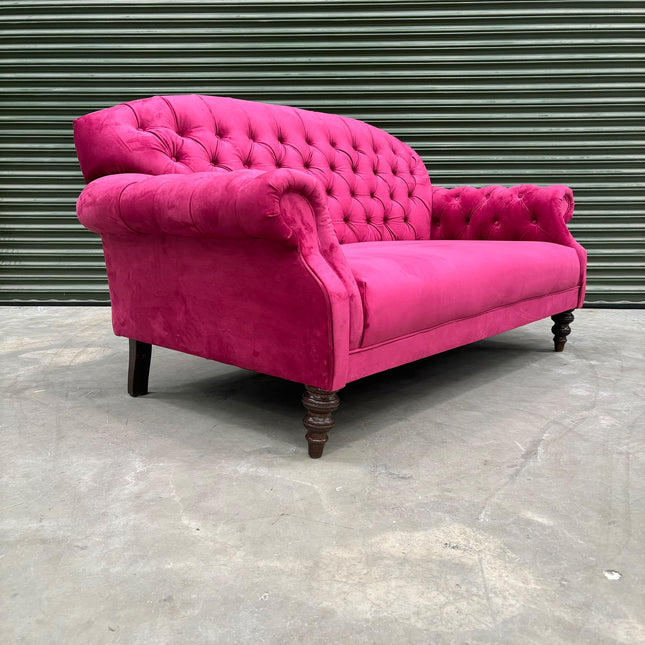 Mayfair 2 Seater Sofa in Plush Cerise - Ex Display