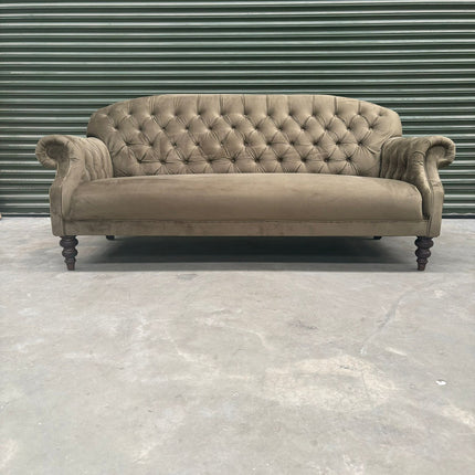 Mayfair 3 Seater Sofa in Plush Khaki - Factory Seconds