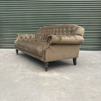 Mayfair 3 Seater Sofa in Plush Khaki - Factory Seconds