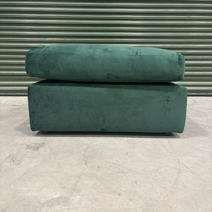 Moorland Footstool in Plush Emerald - Ex Display