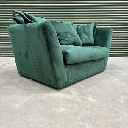 Moorland Loveseat Snuggler in Plush Emerald - Ex Display