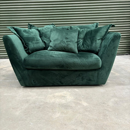 Moorland Loveseat Snuggler in Plush Emerald - Ex Display