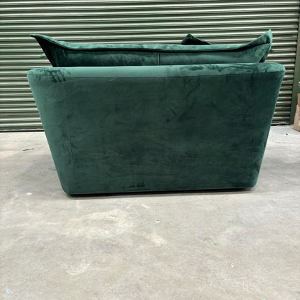 Moorland Loveseat Snuggler in Plush Emerald - Ex Display