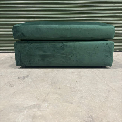 Moorland Footstool in Plush Emerald - Ex Display