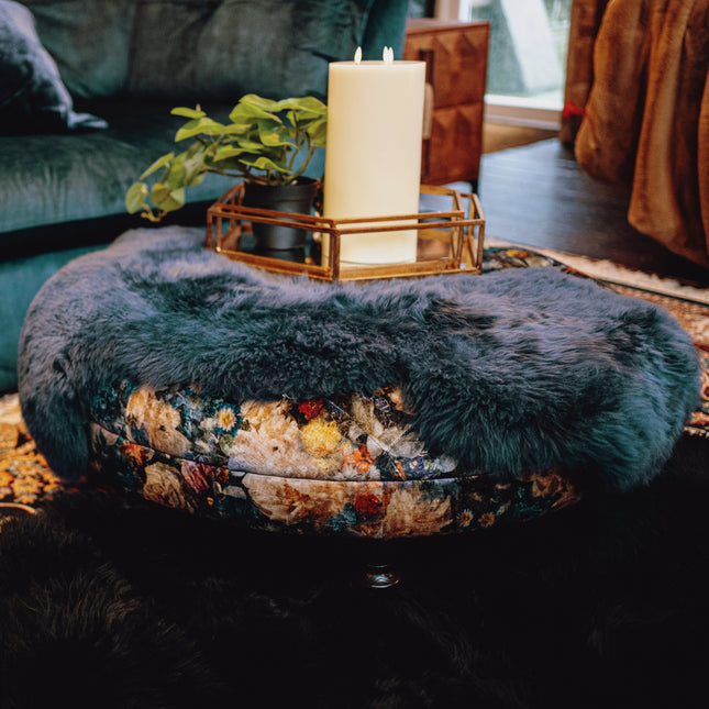 Sheepskin Rugs in Navy (Various Sizes) - Clearance