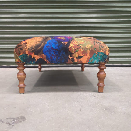 Selfridges Large Deluxe Non Buttoned Footstool in Opal Flora - Clearance