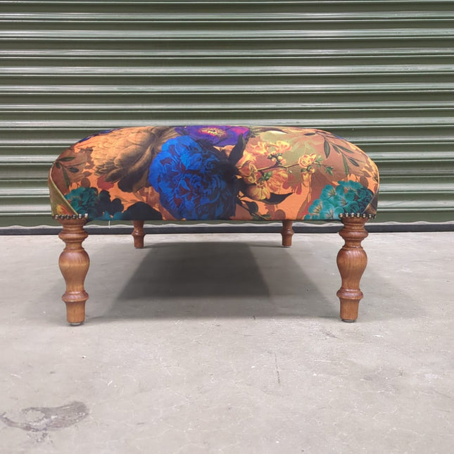 Selfridges Large Deluxe Non Buttoned Footstool in Opal Flora - Clearance