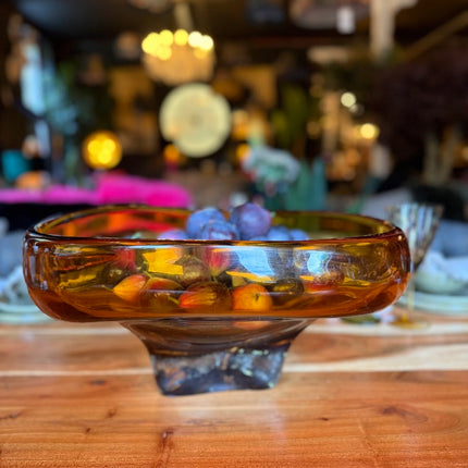 Amber Glass Bowl