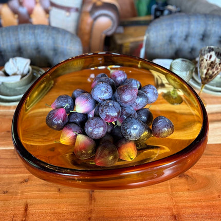 Amber Glass Bowl