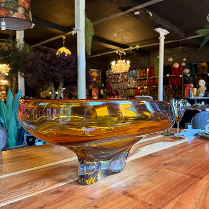 Amber Glass Bowl